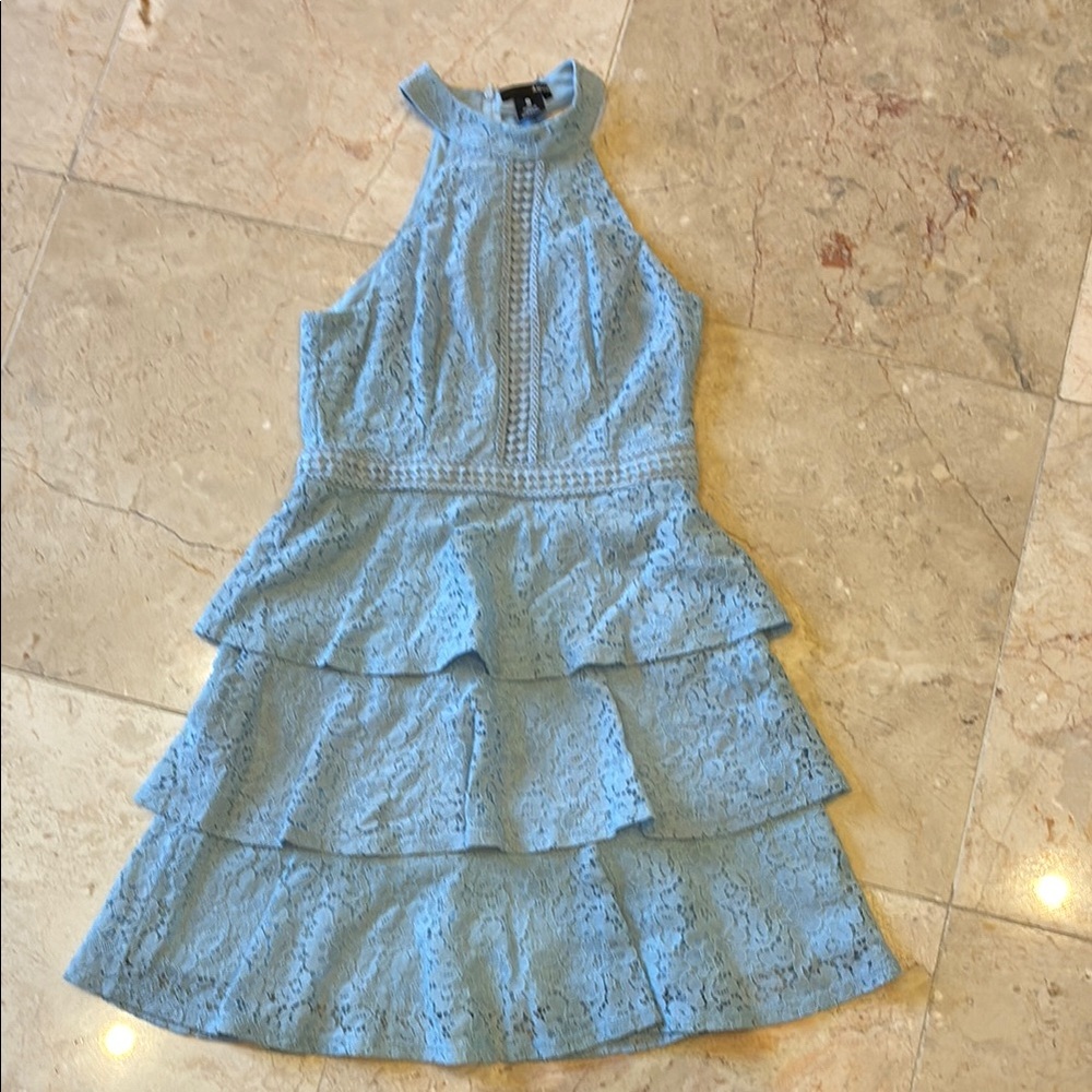 🩷Like new. Blue Lace Tiered ladies Dress🩷